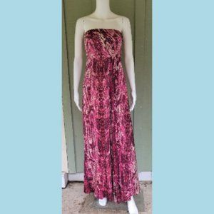 GIANNI BINI Pink Wine Strapless Gown Maxi Dress 2